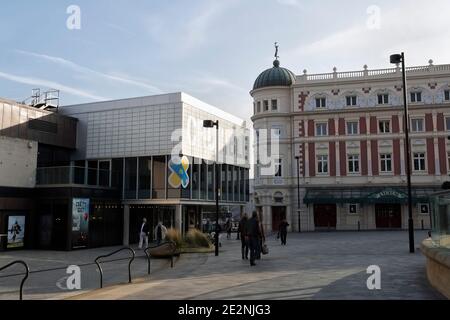 Das Lyceum und die Crucible Theater im Zentrum von Sheffield, England, Stockfoto