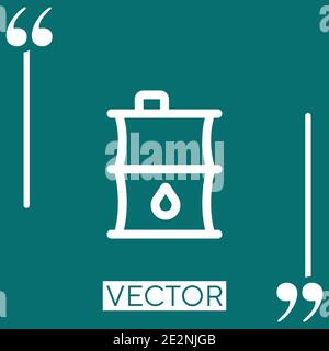 Vektorsymbol Ölfass Lineares Symbol. Bearbeitbare Linie mit Konturen Stock Vektor
