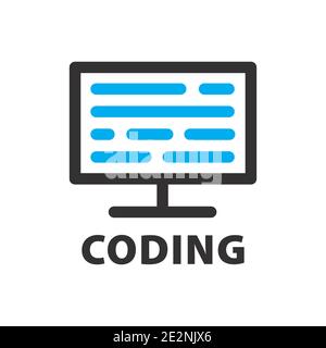 Vector Logo der Codierung, IT-Unternehmen Stock Vektor