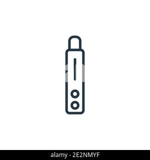 Verdampfer Umriss Vektor-Symbol. Dünne Linie schwarz Verdampfer Symbol, flache Vektor einfache Element Illustration von editierbaren elektronischen Geräten Konzept Isolat Stock Vektor