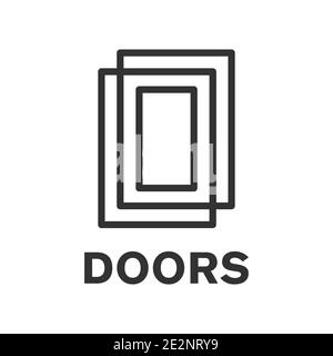 Vektor-Logo eines Türladens Stock Vektor