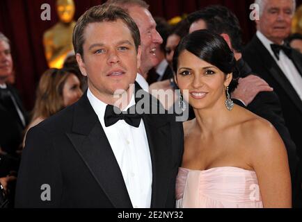 Matt Damon und Luciana Damon kommen bei der 82. Academy Awards Zeremonie, die am 07. Spiel 2010 im Kodak Theater in Los Angeles, CA, USA, stattfand. Foto von Lionel Hahn/ABACAPRESS.COM (im Bild: Matt Damon, Luciana Damon) Stockfoto