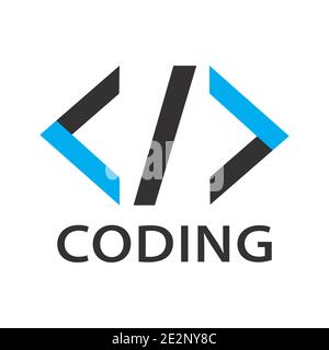 Vector Logo der Codierung, IT-Unternehmen Stock Vektor