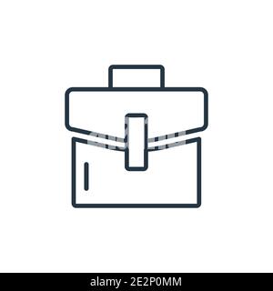 Vektorsymbol für Geschäftsmänner-Portfolio-Umrisse. Dünne Linie schwarz Geschäftsmann Portfolio Symbol, flache Vektor einfache Element Illustration von editierbaren Werkzeugen con Stock Vektor