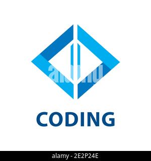Vector Logo der Codierung, IT-Unternehmen Stock Vektor