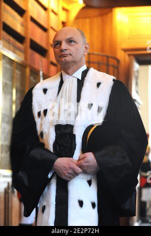 Didier Migaud, der neu ernannte Präsident des Rechnungshofs (Cour des Comptes), wird bei einer Zeremonie seiner Amtseinführung am 11. März 2010 in Paris, Frankreich, abgebildet. Foto von Jacques Witt/Pool/ABACAPRESS.COM Stockfoto