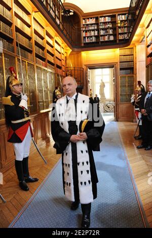 Didier Migaud, der neu ernannte Präsident des Rechnungshofs (Cour des Comptes), wird bei einer Zeremonie seiner Amtseinführung am 11. März 2010 in Paris, Frankreich, abgebildet. Foto von Jacques Witt/Pool/ABACAPRESS.COM Stockfoto