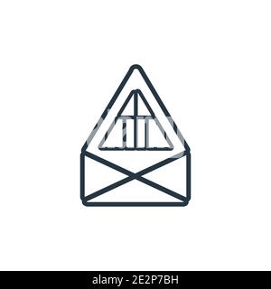 Symbol für den Gliederungsvektor. Dünne Linie schwarzes Balken-Symbol, flacher Vektor einfache Elementdarstellung aus editierbarem Konstruktionskonzept isolierter Strich auf w Stock Vektor