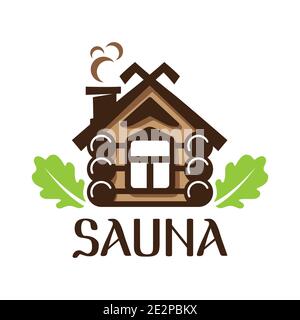Vektor-Logo von Sauna und Badehaus Stock Vektor