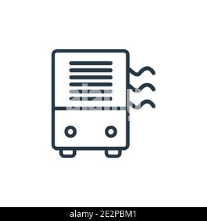 Vektorsymbol für den Luftreiniger. Dünne Linie schwarz Luftreiniger Symbol, flache Vektor einfache Element Illustration von editierbaren elektronischen Geräten Konzept Stock Vektor