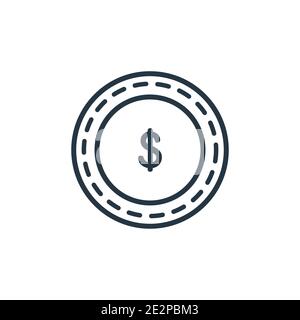 Casino Chips Umriss Vektor-Symbol. Dünne Linie schwarz Casino-Chips Symbol, flache Vektor einfache Element Illustration aus editierbaren ÖkonomieundFinanzen Konzept i Stock Vektor