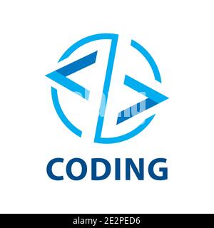 Vector Logo der Codierung, IT-Unternehmen Stock Vektor