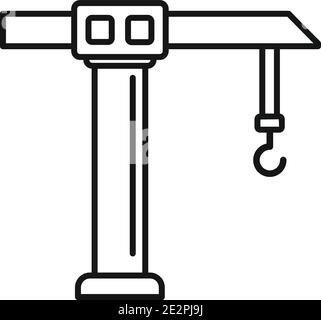 Industriekran Symbol, outline Style Stock Vektor