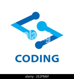 Vector Logo der Codierung, IT-Unternehmen Stock Vektor