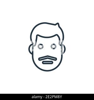 Vektorsymbol „Uncle Outline“. Dünne Linie schwarz Onkel Symbol, flache Vektor einfache Element Illustration aus editierbaren Familienbeziehungen Konzept isolierte Kontur Stock Vektor