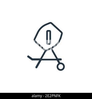 Vektorsymbol für den Umriss von Zementmischern. Dünne Linie schwarze Zementmischer Symbol, flache Vektor einfache Element Illustration aus editierbaren Konstruktionskonzept isol Stock Vektor