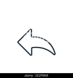 Symbol für den Umriss einer Antwort. Dünne Linie schwarz Antwort Symbol, flache Vektor einfache Element Illustration aus editierbaren Inhalt Konzept isolierte Kontur auf weiß Stock Vektor