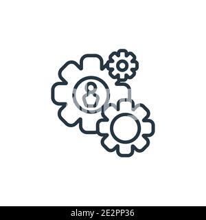 Vektorsymbol für die Produktivitätsübersicht. Dünne Linie schwarz Produktivität Symbol, flache Vektor einfache Element Illustration von editierbaren Digital Economy Konzept iso Stock Vektor