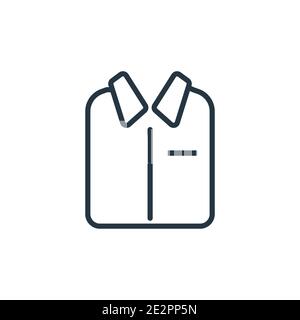 Formell Hemd Umriss Vektor-Symbol. Dünne Linie schwarz formal Hemd Symbol, flach Vektor einfache Element Illustration aus editierbare Kleidung Konzept isoliert st Stock Vektor