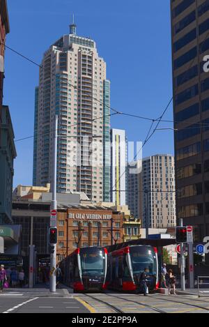 Electric Sydney Light Rail System Sydney New South Wales Australien Stockfoto