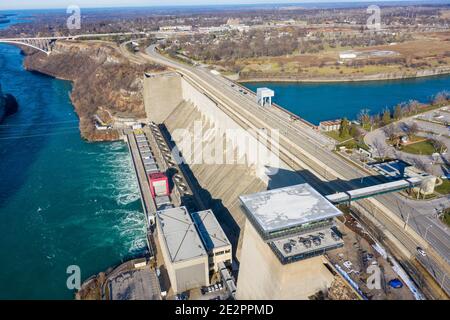 Robert Moses Niagara Power Plant, Wasserkraftwerk, Lewiston, NY, USA Stockfoto