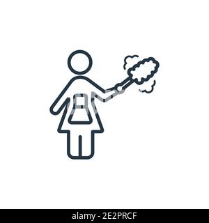 Vektorsymbol „Staubstruktur“. Dünne Linie schwarz Staubbild Symbol, flache Vektor einfache Element Illustration von editierbaren Reinigungskonzept isoliert auf weißem BA Stock Vektor