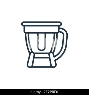 Vektorsymbol für den Umriss der Küchenmaschine. Dünne Linie schwarz Lebensmittelprozessor Symbol, flache Vektor einfache Element Illustration von editierbaren elektronischen Geräten Konz Stock Vektor