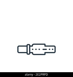 Vektorsymbol für den Bandumriss. Dünne Linie schwarzen Gürtel Symbol, flache Vektor einfache Element Illustration von editierbaren Kleidung Konzept isoliert auf weißem Hintergrund Stock Vektor