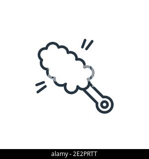 Vektorsymbol für Duster-Kontur. Dünne Linie schwarz Staubwedel Symbol, flache Vektor einfache Element Illustration von editierbaren Reinigungskonzept isoliert auf weißer Rückseite Stock Vektor