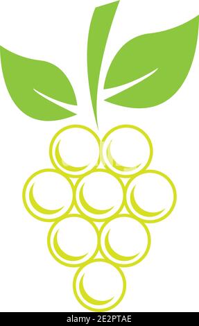 Weintrauben Symbol Vektor Illustration Design Vorlage Stock Vektor
