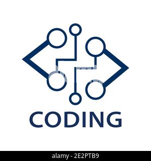 Vector Logo der Codierung, IT-Unternehmen Stock Vektor