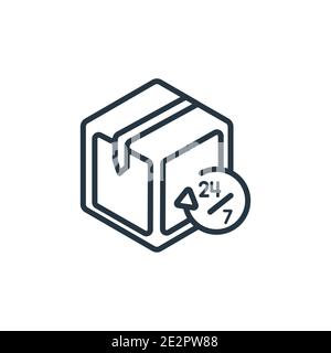 Vektorsymbol für den Liefertag. Dünne Linie schwarz Liefertag Symbol, flache Vektor einfache Element Illustration von editierbaren Lieferung und Logistik Konz Stock Vektor