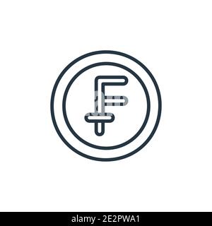 Schweizer Franken Umriss Vektor-Symbol. Dünne Linie schwarz schweizer Franken Symbol, flache Vektor einfache Element Illustration aus editierbaren E-Commerce-Konzept isoliert auf Stock Vektor