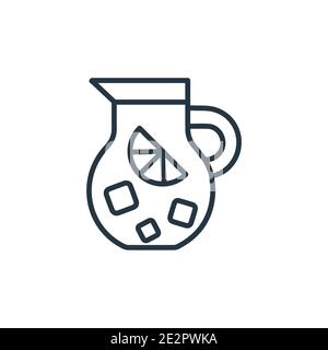 Symbol für den Sangria-Umriss. Dünne Linie schwarz Sangria Symbol, flache Vektor einfache Element Illustration von editierbaren Getränken Konzept isoliert auf weißem Rücken Stock Vektor