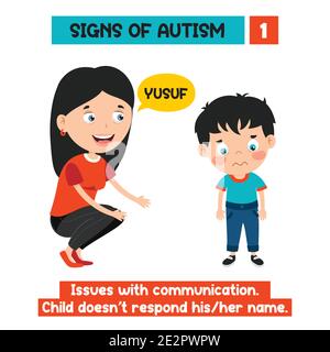 Konzeptzeichnung des Autismus-Bewusstseins Stock Vektor