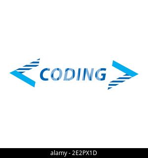 Vector Logo der Codierung, IT-Unternehmen Stock Vektor