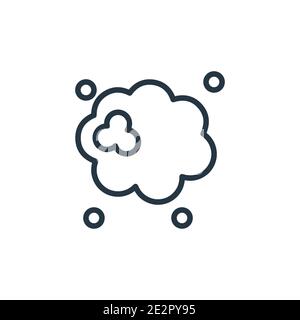 Vektorsymbol „Staubkontur“. Dünne Linie schwarzen Staub Symbol, flache Vektor einfache Element Illustration von editierbaren Reinigungskonzept isoliert auf weißem Hintergrund Stock Vektor