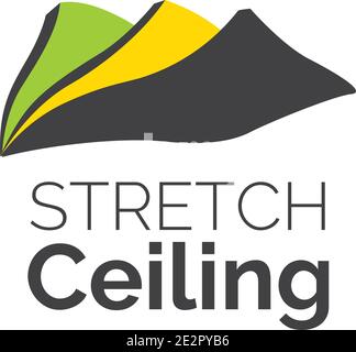 Vektor-Logo der Decke und Stretch-Decken Stock Vektor