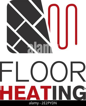 Vektor-Logo der Fußbodenheizung Stock Vektor