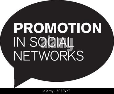 Vector Logo der Förderung in sozialen Netzwerken Stock Vektor