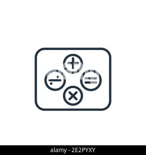 Symbol für mathematische Umrissvektoren. Dünne Linie schwarz math Symbol, flache Vektor einfache Element Illustration aus editierbaren Bildungskonzept isoliert auf weißem Hintergrund Stock Vektor