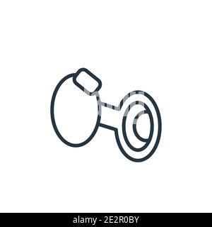 Vektorsymbol für den Umriss der Tankdeckel des Fahrzeugs. Dünne Linie schwarz Auto Benzin Kappe Symbol, flache Vektor einfache Element Illustration aus editierbaren Autoteile Konzept isola Stock Vektor