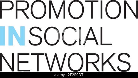 Vector Logo der Förderung in sozialen Netzwerken Stock Vektor
