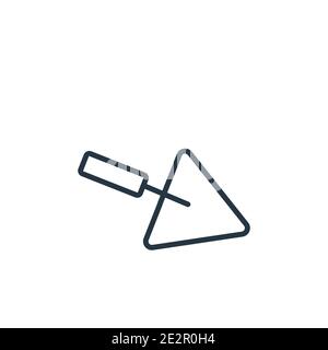 Symbol für den Abstreifer-Umriss. Dünne Linie schwarz Scraper Symbol, flache Vektor einfache Element Illustration von editierbaren Konstruktionskonzept isoliert auf whit Stock Vektor