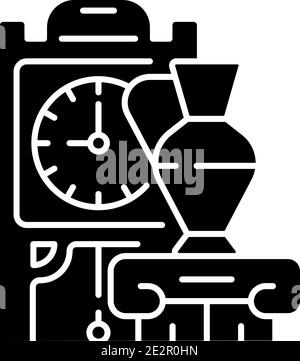 Antiquitäten schwarze Glyphe Symbol Stock Vektor