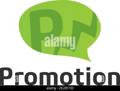 Vector Logo der Förderung in sozialen Netzwerken Stock Vektor