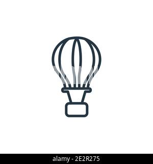 Lieferung Heißluftballon Umriss Vektor-Symbol. Dünne Linie schwarz Lieferung Heißluftballon Symbol, flache Vektor einfache Element Illustration von editierbaren del Stock Vektor