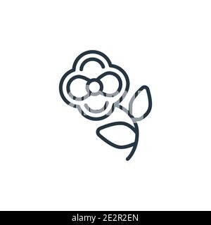 Poppy Umriss Vektorsymbol. Dünne Linie schwarz Mohnsymbol, flache Vektor einfache Element Illustration aus editierbaren Wüste Konzept isoliert Strich auf weiß b Stock Vektor