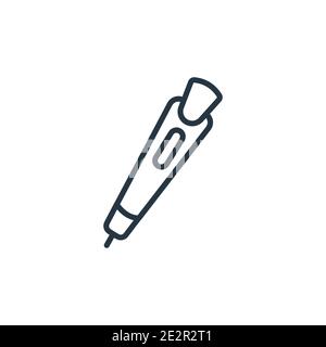 3D-Druck Stift Umriss Vektor-Symbol. Dünne Linie schwarz 3d-Druck Stift Symbol, flache Vektor einfache Element Illustration von editierbaren Computer Konzept isol Stock Vektor
