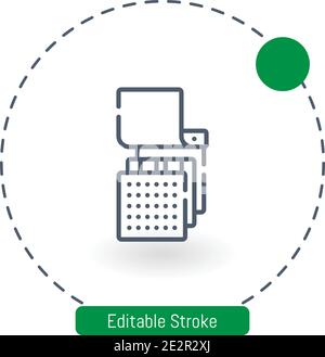 Muster Vektorsymbol editierbare Konturumrisssymbole für Web und Mobil Stock Vektor